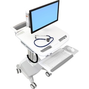Ergotron StyleView Laptop Trolley - 14.06 kg Capacity - 4 Casters - Aluminium