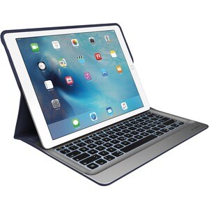 Logitech CREATE Keyboard/Cover Case Apple iPad Pro Tablet - Classic Blue, Silver - Bump Resistant, Scratch Resistant, Wate