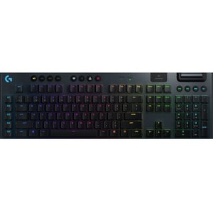 Logitech G G913 坚固耐用 游戏键盘 - 无线 连接 - USB 接口 - RGB LED - 英文 - 黑 - 机械 按键开关 - 蓝牙 - 播放/暂停, 音量控制, 静音, G 键, 媒体中心, 音量控制 热键 - 铬操作系统