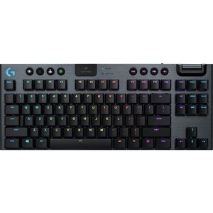 Logitech G G913 TKL 游戏键盘 - 有线/无线 连接 - USB 接口 - RGB LED - 机械 按键开关 - 蓝牙 - 播放/暂停, 音量控制, 跳过, 静音 热键 - 铬操作系统 - 台式计算机 - PC, Mac