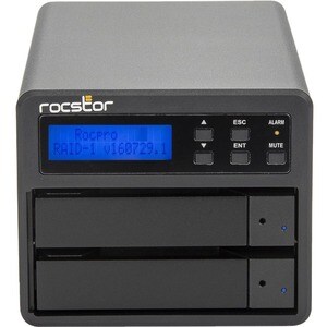 Rocstor Rocpro U33 USB Type-C Desktop RAID Storage - Rocstor Rocpro U33 Professional Desktop RAID -16TB (2x8TB) HDD Instal