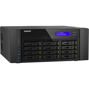 QNAP TS-h1290FX-7302P-128G 12 x Total de compartimentos Sistema de armazenamento SAN/NAS - 5 GB Flash Memory Capacity - AM
