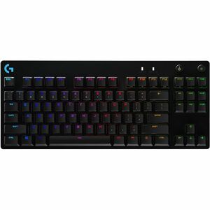 Logitech G PRO Gaming Keyboard - Cable Connectivity - USB Interface - RGB LED - Spanish - QWERTY Layout - Black - Mechanic