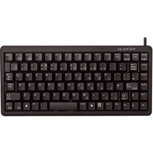 CHERRY Ultraslim G84-4100 Keyboard - Cable Connectivity - PS/2, USB 2.0 Interface - Black - Mechanical Keyswitch