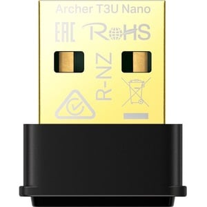 TP-Link Archer T3U IEEE 802.11 a/b/g/n/ac Dual Band Wi-Fi Adapter for Desktop Computer, Notebook, Wireless Router - USB 2.