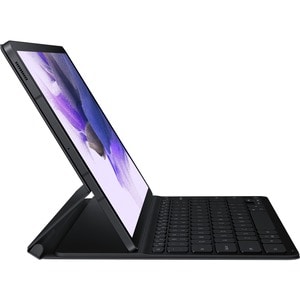 Samsung Book Cover Keyboard/Cover Case (Book Fold) for 31.5 cm (12.4") Samsung Galaxy Tab S7+ Tablet - Black - Bacterial R