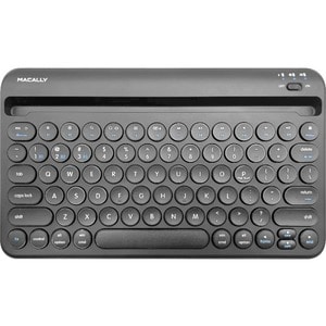 Macally Rechargeable iPad Bluetooth Compact Keyboard Quick Switch 3 Devices - Wireless Connectivity - Bluetooth - 30 ft - 