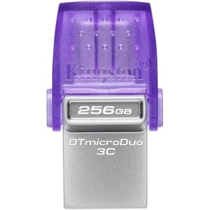 Kingston DataTraveler microDuo 3C DTDUO3CG3 256 GB USB 3.2 (Gen 1) Type C, USB 3.2 (Gen 1) Type A Flash Drive - Purple - 2