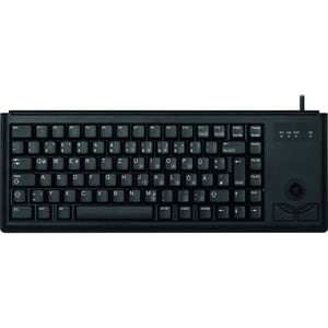 CHERRY Compact G84-4400 Keyboard - Cable Connectivity - USB Interface - Trackball - English (US) - Black - ML Keyswitch - 