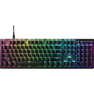Razer DeathStalker V2 Gaming Keyboard - Cable Connectivity - USB Type C Interface - RGB LED - Volume Control, Play, Pause,