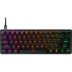 SteelSeries Apex Pro Mini Gaming Keyboard - Cable Connectivity - USB Type C Interface - RGB LED - English (US) - Xbox, Pla
