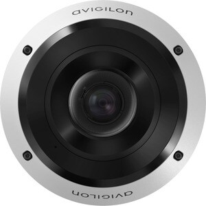 Avigilon 12.0W-H5A-FE-DO1-IR 12 Megapixel Indoor/Outdoor 4K Network Camera - Color, Monochrome - Fisheye - 65.62 ft Infrar