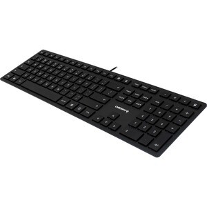 CHERRY KC 6000 SLIM Keyboard - Cable Connectivity - USB Interface - English (US) - Black - SX Keyswitch - Multimedia Hot K