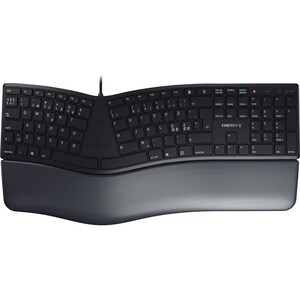CHERRY ERGO KC 4500 Keyboard - Cable Connectivity - USB Interface - English (US) - Black - Computer - Windows