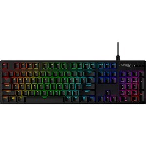 HyperX Gaming Keyboard - Cable Connectivity - LED - English (US) - Black - Mechanical Keyswitch