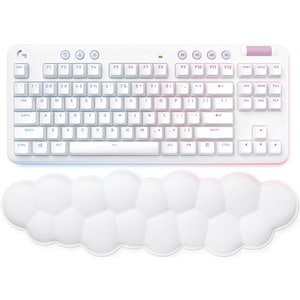 Logitech G Aurora G715 Rugged Gaming Keyboard - Wireless Connectivity - RGB LED - English (US) - QWERTY Layout - White - M