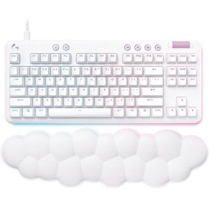 Logitech G Aurora G713 Gaming Keyboard - Cable Connectivity - USB Interface - RGB LED - Spanish - QWERTY Layout - White - 