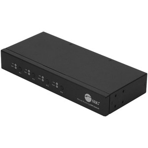 SIIG 4-Port Roaming KM Switch w/USB 2.0 Hub - 4-Port Roaming KM Switch, Allows you to share a set of Keyboard, Mouse, Audi