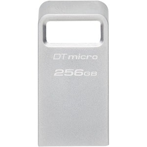 Kingston DataTraveler Micro DTMC3G2 256 GB USB 3.2 (Gen 1) Type A Flash Drive - Silver - 200 MB/s Read Speed