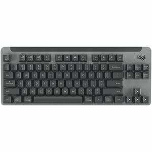 Logitech Signature K855 键盘 - 无线 连接 - USB 接口 - 灰 - Bluetooth/RF - 5.1 - 10 m - 2.40 GHz - macOS 10.15, Windows 10, Windows 