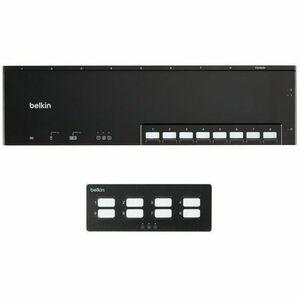 Belkin 8-Port Single Head Base Modular Secure KVM Switch PP4.0 W/Remote - 8 Computer(s) - 1 Local User(s) - 3840 x 2160 - 
