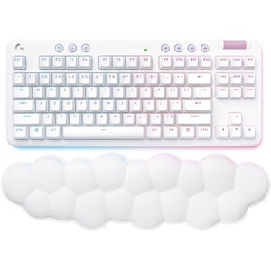 Logitech G Aurora G715 游戏键盘 - 无线 连接 - USB 接口 - RGB LED - 英文 - 白 - 机械 按键开关 - 蓝牙 - 87 Key(s) - 音量控制, 音乐 热键 - PC, Mac