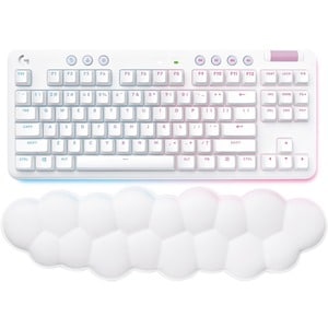 Logitech G G713 游戏键盘 - 电缆 连接 - USB 接口 - RGB LED - 英文 - 白 - 机械 按键开关 - 87 Key(s) - 亮度, 音量控制, 媒体中心 热键 - PC, Mac