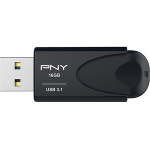 Unidad flash PNY Attaché 4 3.1 - 16 GB - USB 3.1 Tipo A - Negro - 80 MB/s Read Speed - 20 MB/s Write Speed - 1 / Paquete