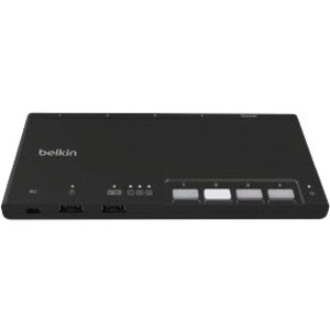 Belkin F1DN004MOD-KM-4 KVM-Switchbox - TAA-konform - 4 Computer - 1 Lokaler Benutzer(n) - 4 x USB - Desktop, Wandmontierbar