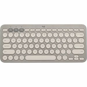 Logitech K380 键盘 - 无线 连接 - 中文 - 沙色 - 膜/剪刀 按键开关 - 蓝牙 - 3 - 10 m - 79 按键 首页, 后面 热键 - Windows 10, Windows 11, macOS 10.15, iP