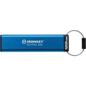 IronKey Keypad 200 IKKP200 128 GB USB 3.2 (Gen 1) Type A Flash Drive - XTS-AES - 145 MB/s Read Speed - 115 MB/s Write Speed
