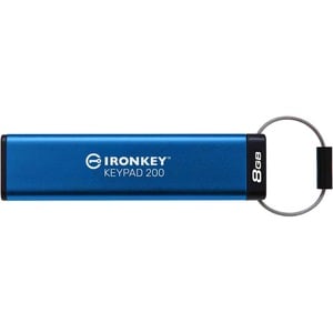 IronKey Keypad 200 IKKP200 8 GB USB 3.2 (Gen. 1) Typ A Flash-Laufwerk - XTS-AES - 145 MB/s Read Speed - 115 MB/s Write Speed