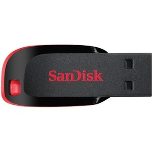 SanDisk Cruzer Blade 32 GB USB 2.0 Flash Drive - Red, Black - 5 Year Warranty