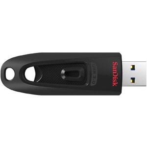 SanDisk Ultra 16 GB USB 3.0 Flash Drive - Black - 128-bit AES - 130 MB/s Read Speed - 5 Year Warranty