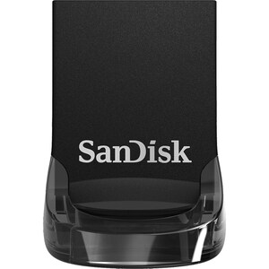 SanDisk Ultra Fit 64 GB USB 3.1 (Gen 1) Flash Drive - Black - 130 MB/s Read Speed - 5 Year Warranty