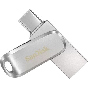 SanDisk Ultra Dual Drive Luxe 128 GB USB 3.1 (Gen 1) Type C, USB 3.1 (Gen 1) Type A Flash Drive - Silver - 150 MB/s Read S