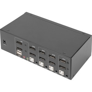 Digitus DS-12880 KVM Switchbox - 4 Computer(s) - 3840 x 2160 - 7 x USB - USB 2.0 - 10 x DisplayPort