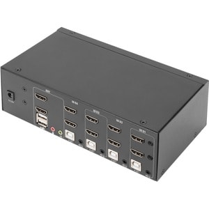 Digitus KVM-Switch, 4-Port, Dual-Display, 4K, HDMI®. Tastatur Porttyp: USB, Maus-Porttyp: USB, Video Porttyp: HDMI. HD-Typ