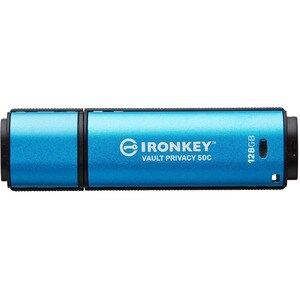 128GB USB-C IRONKEY VAULT P 50C AES-256 ENCRYPTED FIPS 197