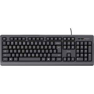 Trust Primo Keyboard - Cable Connectivity - USB 2.0 Type A Interface - Portuguese - Black - Membrane Keyswitch - 104 Key(s