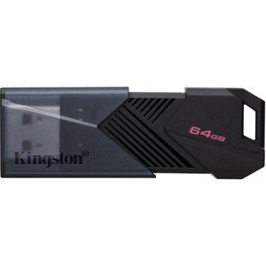 Kingston DataTraveler Exodia 64GB USB 3.2 (Gen 1) Type A Flash Drive - 64 GB - USB 3.2 (Gen 1) Type A - Matte Black