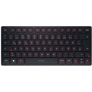 CHERRY KW 9200 MINI Keyboard - Wired/Wireless Connectivity - USB Type C Interface - English (UK) - Black - SX Keyswitch - 