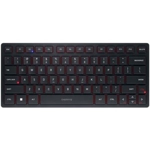 CHERRY KW 9200 MINI Keyboard - Wired/Wireless Connectivity - USB Type C Interface - Spanish - Black - SX Keyswitch - Bluet