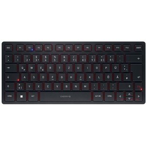 CHERRY KW 9200 MINI Tastatur - Kabel/Kabellos Konnektivität - USB-Typ C Schnittstelle - Englisch (GB) - Schwarz - SX Keysw