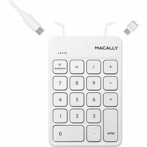 Macally keypad - Wireless Connectivity - RF - 2.40 GHz - USB Type C Interface - 18 Key(s) - MacBook, Chromebook, Computer,