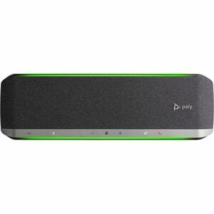 Poly Sync 60 Speakerphone - Wired/Wireless Bluetooth - 6 x Bi-directional Microphone(s) - 50 mm Speaker(s) - Silver