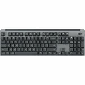 Logitech Signature K865 键盘 - 无线 连接 - A 型 USB 接口 - 灰 - 机械 按键开关 - 蓝牙 - 10 m - 2.40 GHz - 104 按键 - Windows 10, macOS 10.15, i