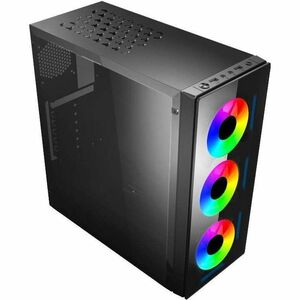 XZEAL 110-1 Gabinete para computadora gamer - ATX, Micro ATX, Mini ATX Placa base admitida - De Escritorio - Negro, Blanco