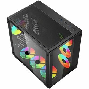 Gabinete Gamer Balam Rush Media Torre Tank Pro GM930 / Max MB ATX / GPU 355 mm / 2x USB 3.0 + 1x USB 2.0 + Audio + 4xFan A