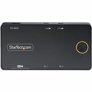 StarTech.com KVM Switchbox - 2 Computer(s) - 1 Local User(s) - 4K - 4096 x 2160 - 6 x USB - USB 2.0 - 1 x HDMI